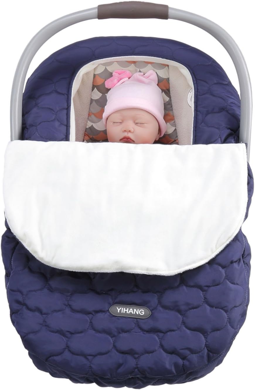 YIHANG Baby Car Seat Covers for Girls and Boys,Infant Car Seat Cover for Autumn and Winter,Car Seat Canopies & Covers (Blue)