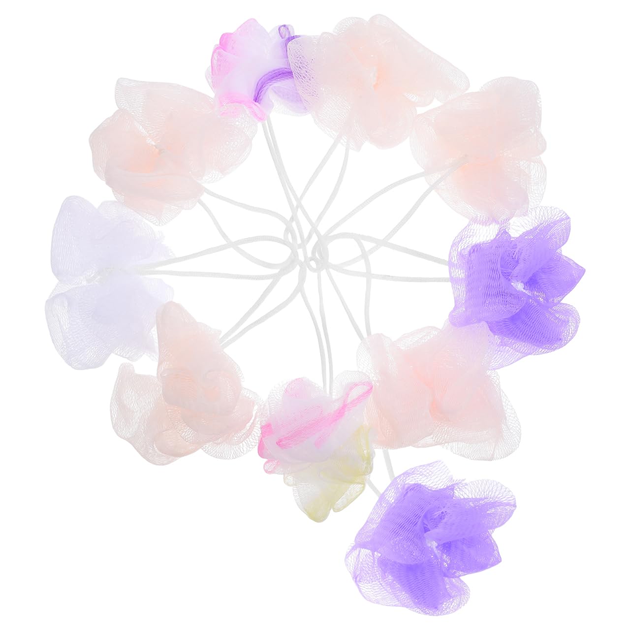 FENICAL Bath Poufs Shower Sponge Pack of 10 Assorted Colors