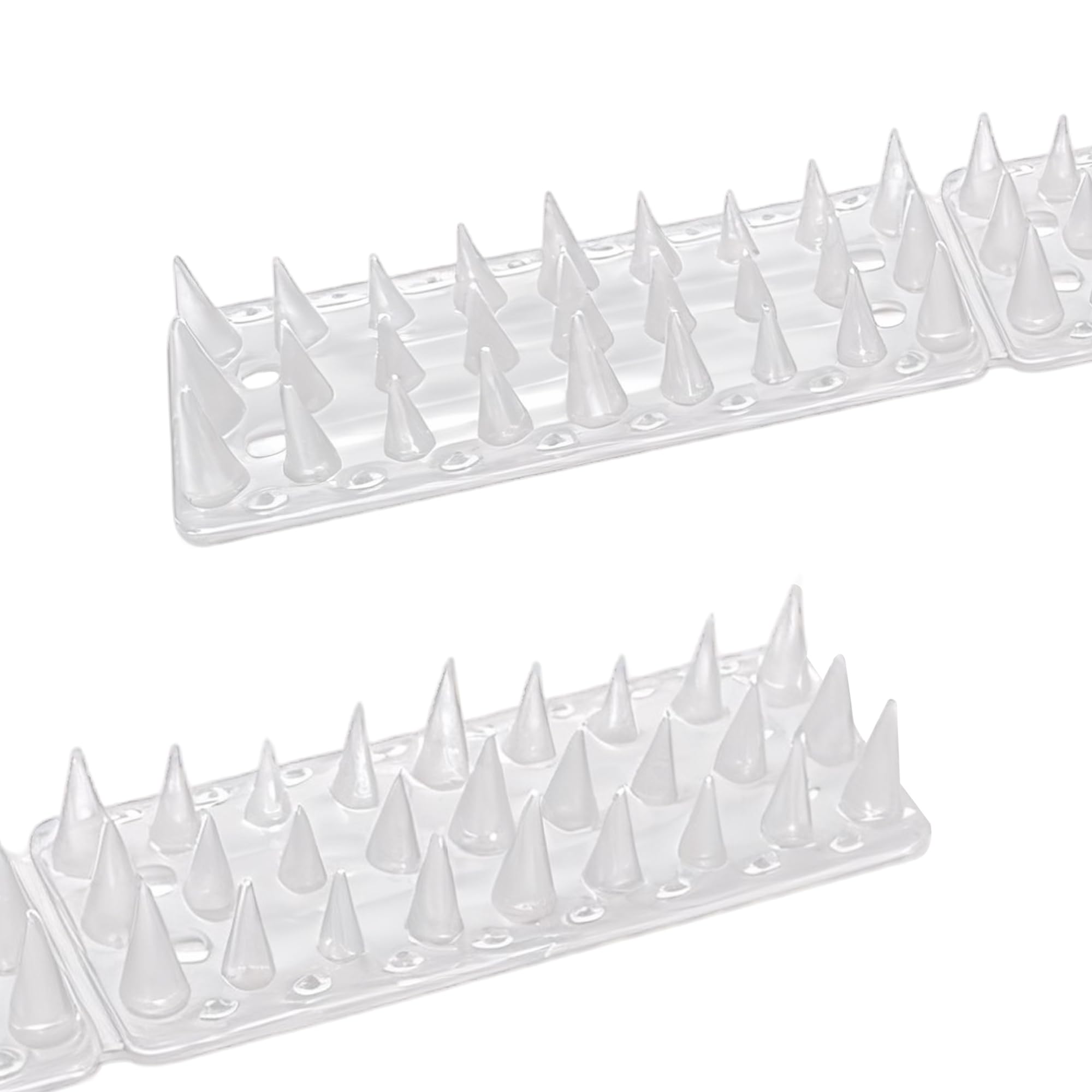 Photo 1 of KOKMEYA Bird Spikes Bird Spikes Deterrent, Keeps Cats, Raccoons, Squirrels, Pigeons Away, Cat Spikes for Indoor & Outdoor Garden Fence (12Pcs-Clear)