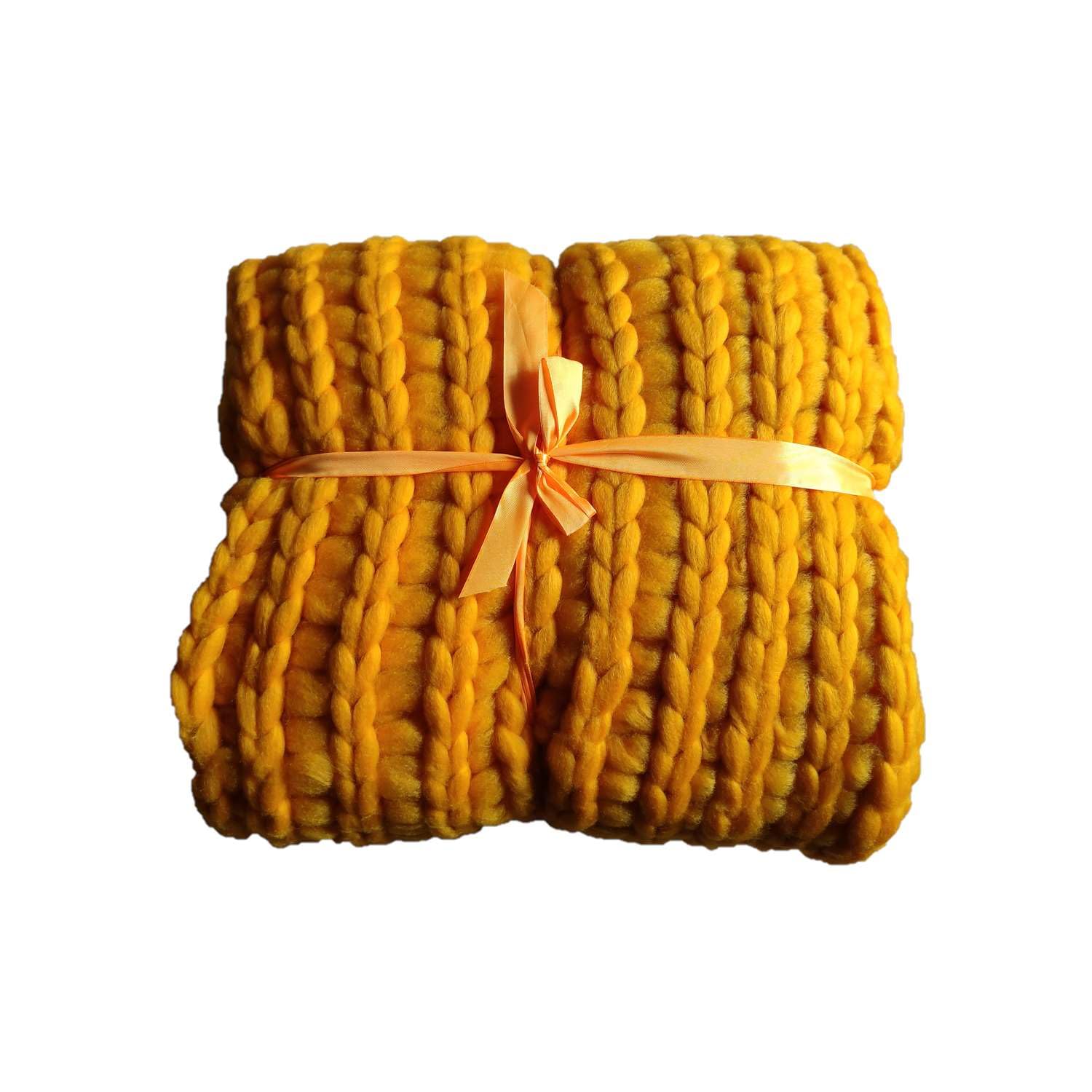 THE HOME DECO FACTORY – Manta, acrílico, Amarillo, Talla única