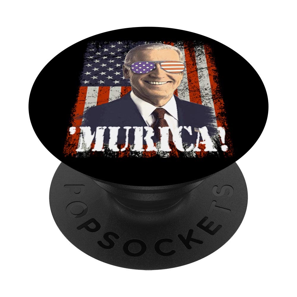 Joe Biden 2020 2021 President 'Murica' Vintage PopSockets PopGrip: Swappable Grip for Phones & Tablets