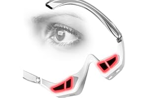 Rotsha Under Eye Red Light Therapy Glasses, Red Light Therapy for Eyes with Microcurrent, Eye Massager for Bags, Dark Circles, Puffiness, Fine Lines, and Eye Fatigue Relief | Eye Mask for Rejuvenation