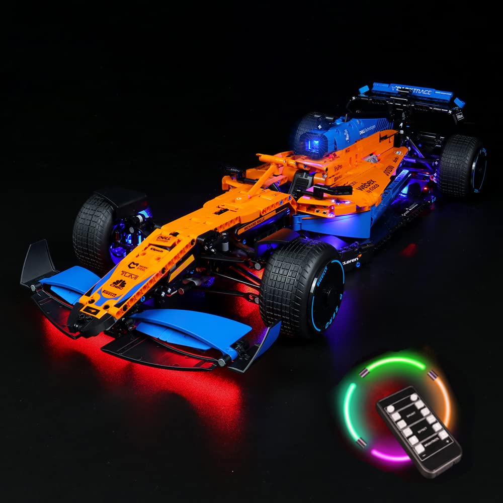 LocoLee Led Light Set for Lego McLaren F1 (Not Include Lego Models),Decoration Light Kit for Lego 42141 Technic McLaren Formula 1 2022 Race Car,Creative Gift(Remote Control) — image 1