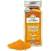 Geo-Fresh Organic Turmeric Powder, 1.76 oz &ndash; Turmeric Powder Organic for Cooking &ndash; USDA Certified, Non-GMO, Kosher, Gluten-Free &ndash; Ground Turmeric Root with Curcumin