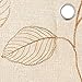Lazzzy Sheer Curtains for Living Room Bedroom Gold Curtains Leaf Embroidered Curtains Botanical Semi Sheer Curtains 84 inches 2 Panels Light Filtering Window Treatments Rod Pocket Drapes Gold