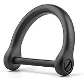 TISUR Titanium Car Key Rings,Heavy Duty D Ring Keychain Ring Keyring Keyfob Key Holder, Car Key Fob Key Chain Accessories (XL, Black)