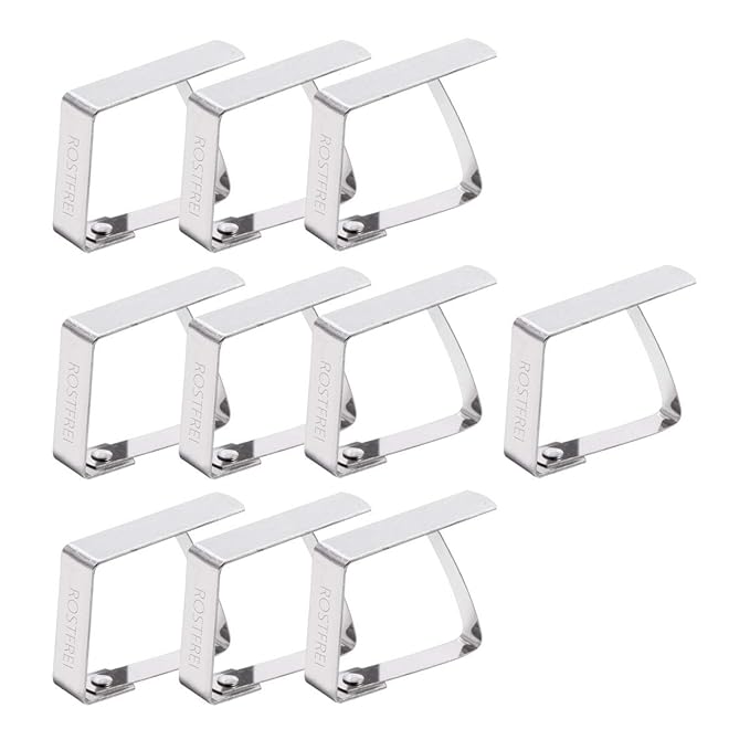 Garden Outdoors Silver Surepromise 10pcs Tablecloth Clips