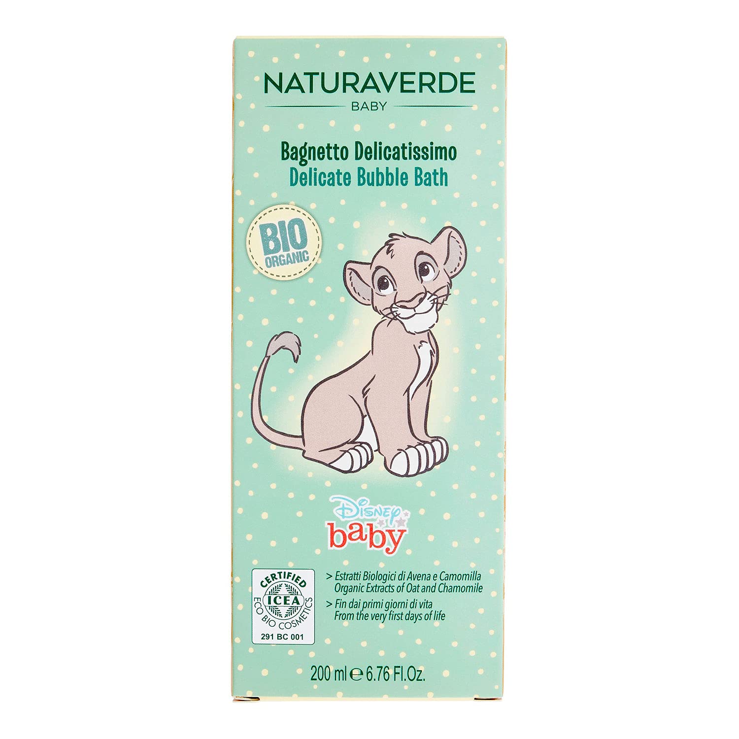 Disney Baby BIO Organic Cosmetics Dumbo Delicate Body/Hair Bath with Oat Extracts and Chamomile, 200 ml