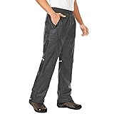 Men's Rain Pants Waterproof Over Pants with Zipper