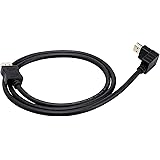 Amazon Basics High-Speed HDMI Cable (18Gbps, 4K/60Hz) 90-Degree Down Angle Elbow - 3 Feet, Black