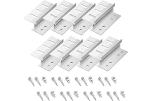 Newpowa Solar Panel Mounting Z Bracket with Nuts and Bolts Supporting for RV, Boat, Wall, Off Grid Roof Installation 2 Sets Sliver Aluminum