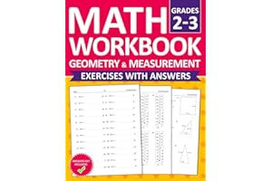 Geometry & Measurement Workbook For Grades 2 & 3: Geometry & Measurement Math Practice Exercises With Calculating Sides and V