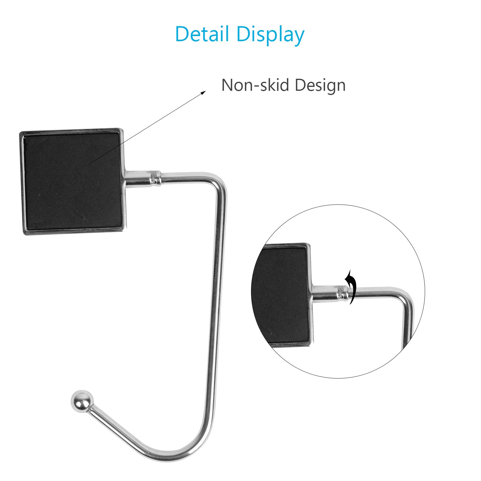 TAZEMAT 4 Stück Weihnachtsstrumpf Halter Weihnachtsstrumpf-Haken Metall quadratische Halter für Kaminsimse mit rutschfestem Design für Weihnachten Party Dekoration