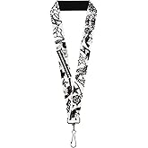 Buckle-Down Lanyard-1.0"-Madness White/Black