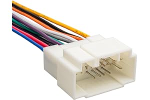 RED WOLF Radio Wiring Harness Fit for 1998-2009 Honda Civic Accord Odyssey CRV, for Select 1999-2013 Acura RSX RL MDX 2001-2008 Suzuki Aftermarket Stereo Installation Pre-Stripped Copper Wires