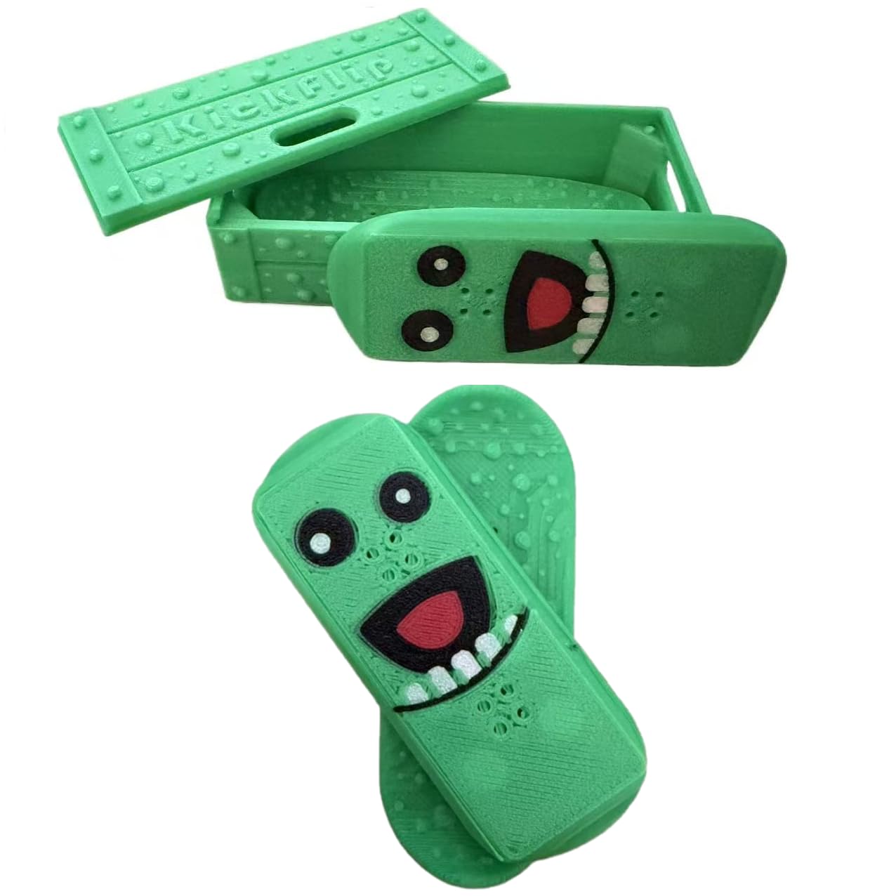 KickFlips Magnetic Mini Fingerboard Infinity Slider Fidget Toy,Skateboard Fidgets with Storage Crate,Stress-Relieving and Portable Toy for Adults