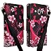 Samsung Galaxy J1 Case (Verizon), Magnectic Leather Folio Flip Book Wallet Pouch Case Cover With Fold Up Kickstand and Detachable Wrist Strap For Samsung Galaxy J1 (Hot Pink Heart Sensation)