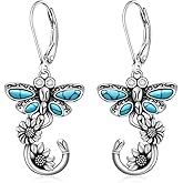 Dragonfly Earrings for Women Sterling Silver Dragonfly Earrings Dainty Jewelry Turquoise Dangle Jewelry Birthday Gifts