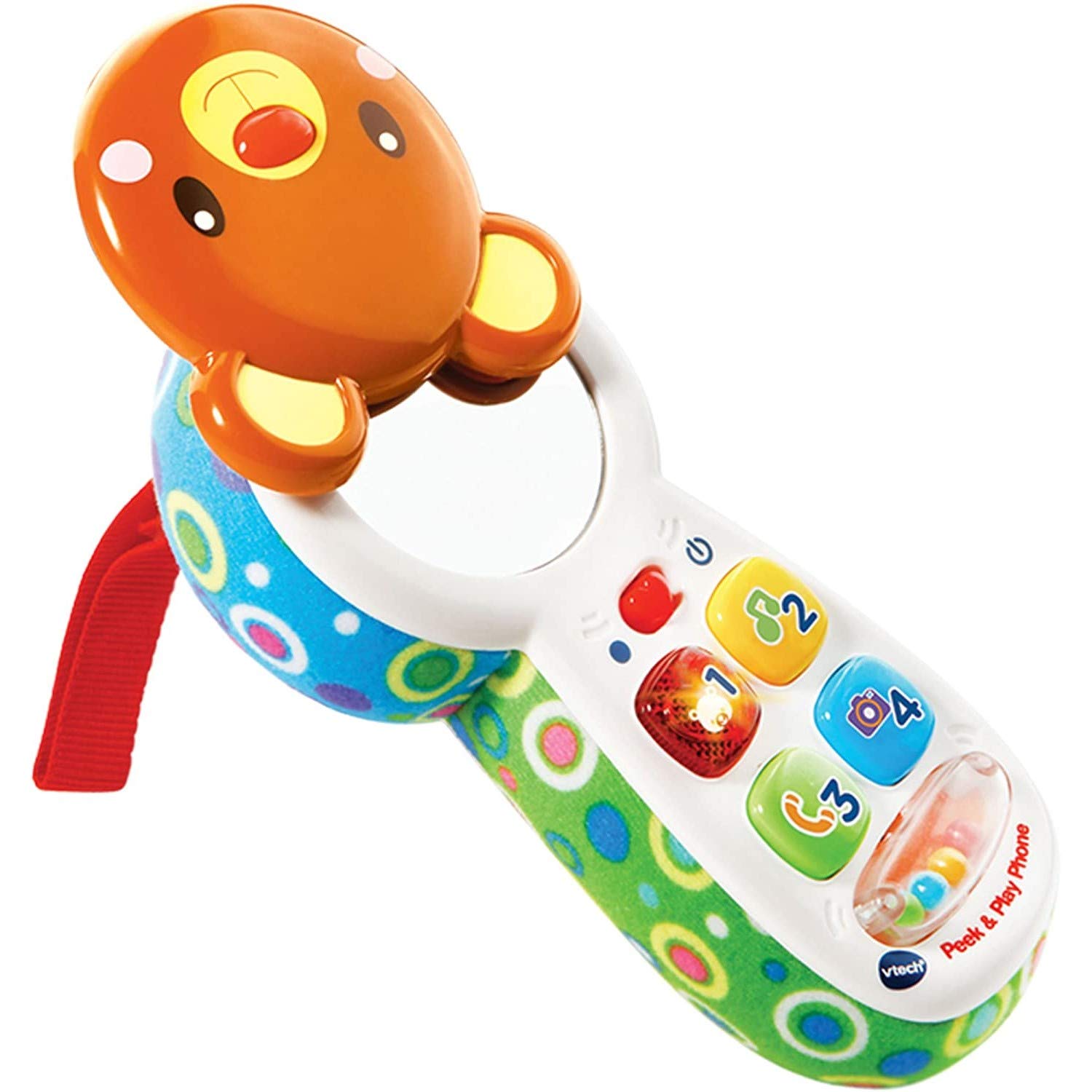 VTech Peek and Play Phone, Kids Mobile Phone Toy, Educational Toy for Sensory Play, Gift for Babies, Suitable for Girls and Boys Aged 3 Months +, Multicolour