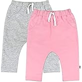 HonestBaby unisex-baby Multipack Harem Sweatpants With Pockets 100% Organic Cotton for Toddler, Baby Boys, Girls