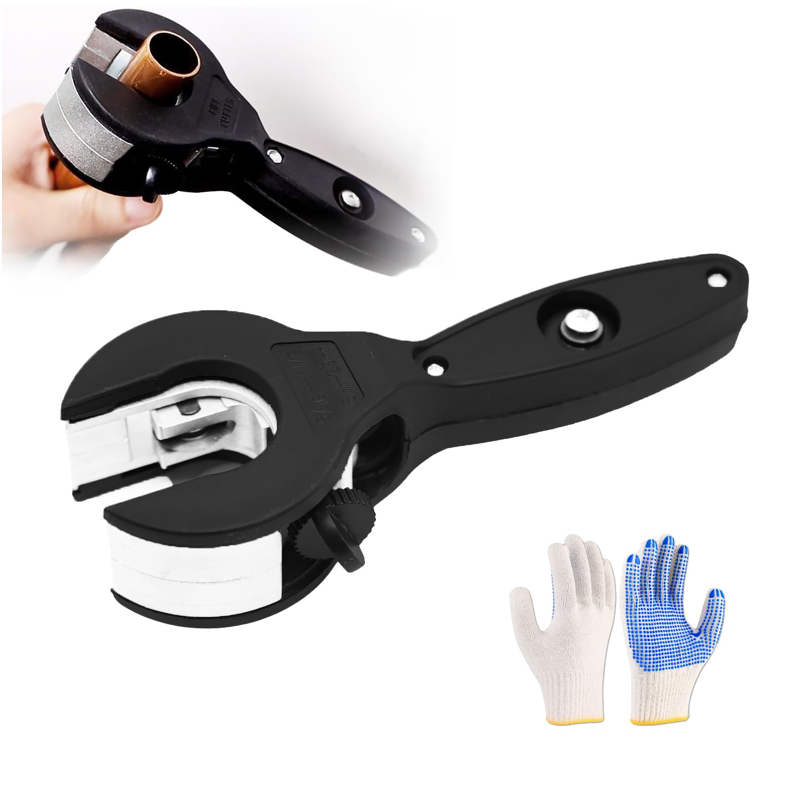 Ratcheting Tubing Cutter, Pipe Cutter 2-in-1 Copper Pipe Cutters for Copper Pipe Cutters PVC and Plastic Pipe Cutter Soft Metal Pipes with Diameters Ranging. 8-29mm