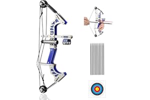 SQLWYLAT Mini Compound Bow and Arrow Set for Age 14+, Cool Gadget for Man & Women, Archery Hunting Bow for Target Shooting Hunting Games Relieve Pressure Birthday Festival
