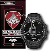 Ace Armor Shield Shatter Resistant Screen Protector for the suunto core all black military with free lifetime replacement war