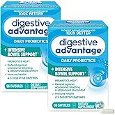 Digestive Advantage IBS Probiotics for Digestive Health & Intensive Bowel Support, for Women & Men with Digestive Enzymes, Support for Occasional Bloating & Gut Health, 96ct Capsules (2)