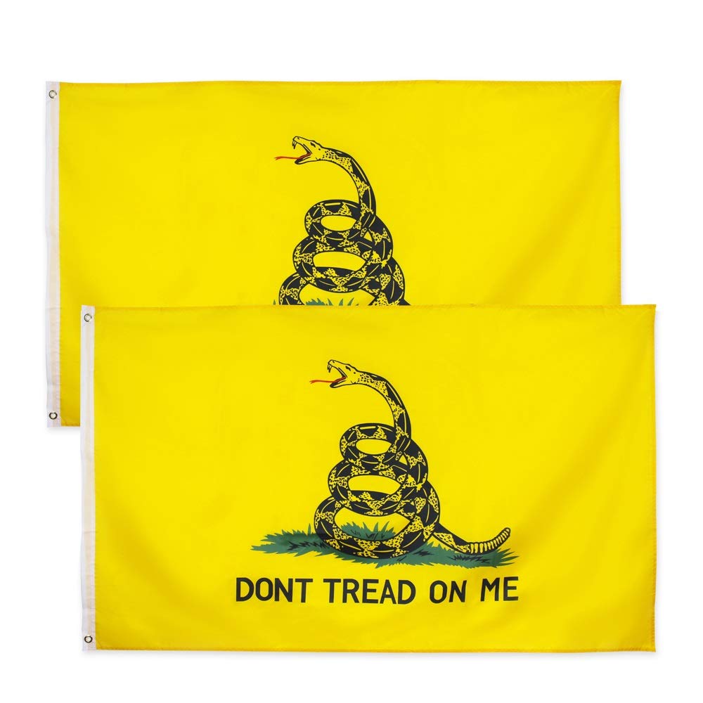 ANJOR3x5 Fts Don't Tread On Me Gadsden Flag - Tea Party Flags - 2 Pack