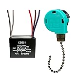 YukiHalu Ceiling Fan Pull Chain Switch 3 Speed 4