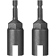 PAGOW 2 Pack Upgraded 14mm 17mm Hurricane Wingnut Driver - Wing Nut Drill Bit Socket Tool, 1/4" Hex Shank for Panel Nuts, Scr