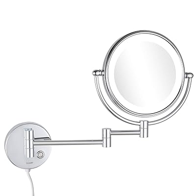 Buy Dowry 8 Inch 10x Magnification Wall Mounted Vanity Makeup Mirror With Led Lighted Two Sides Touch Button Light 1803d Online In Canada B07v311pjz