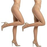 Thrymme 2Pairs Nude Pantyhose, High Waist Rip-Resistant Pantyhose for Women Nude for Women Hosiery for Daily We (Suitable for those weighing under 75kg or with a waist of 24-80cm)