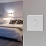 BG Electrical Single Wall Light Switch 2 Way Round Edge Nexus 800 White 20A view 6
