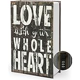 Diversion Book Safe Storage Box, Dictionary Secret Safe Can with Security Combination Lock/Key, Diversion Book Hidden Safe (L