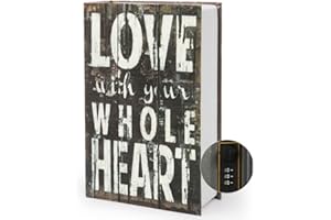 Diversion Book Safe Storage Box, Dictionary Secret Safe Can with Security Combination Lock/Key, Diversion Book Hidden Safe (L