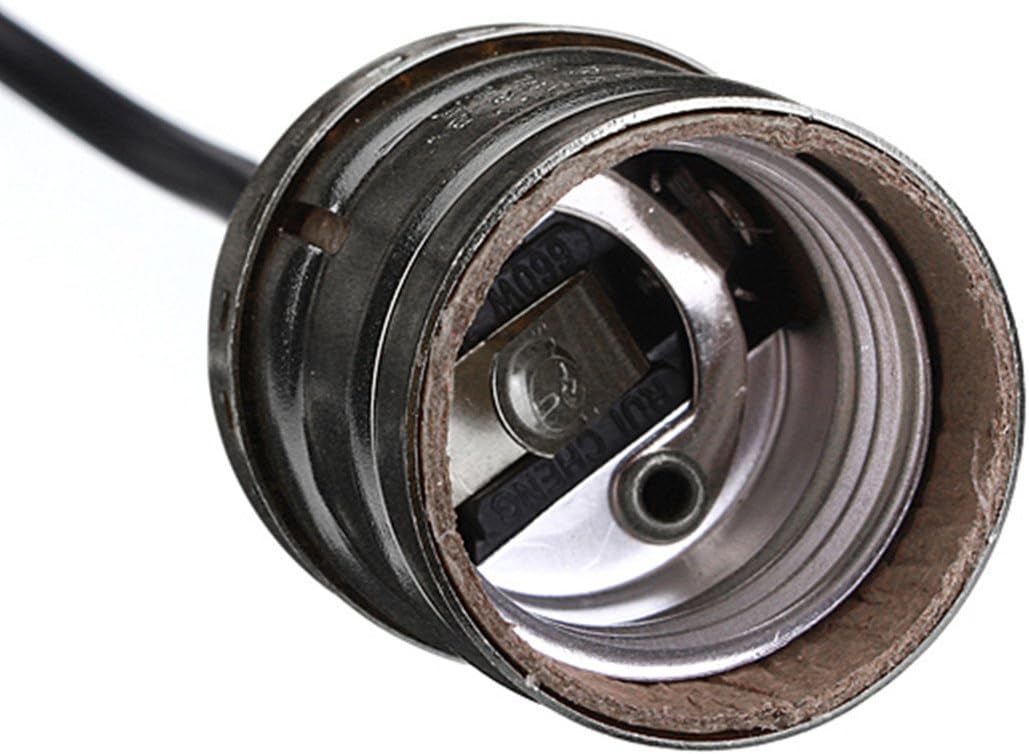 4-Pack Pendant Light Cord, HESSION Industrial Edison Pendant Light Kit, Vintage Style One-Light E26 Lamp Socket, Adjustable Black Light Cord Mini Pendant Light Fixture (Black) - - 