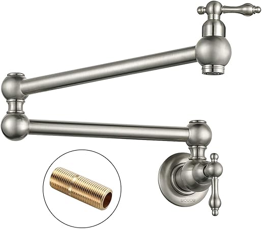 Wowow Pot Filler Faucet Wall Mount Brass Faucets Kitchen