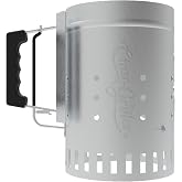 Char-Griller&reg; Charcoal Grill Chimney Starter with Quick Release Trigger for Quickly Lighting BBQ Coals, Compatible with Any BBQ Charcoal Grill, 12-Inch