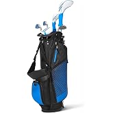 Amazon Basics Golf Club Set with Stand Bag, Oversized Clubface, Low Center of Gravity, Right/Left Handed Options