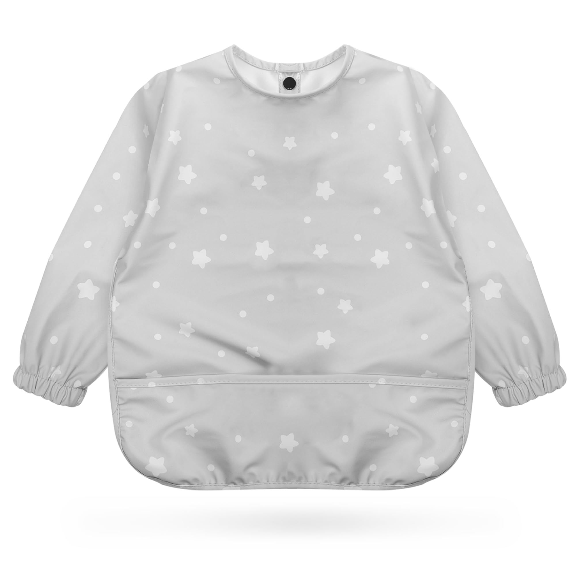 kidoola Baby Led Weaning Bib with Sleeves - Mess-Free, Waterproof Soft, Safe & Stylish for 6-12 Months Babies & Toddlers Apron with Full Coverall Coverage