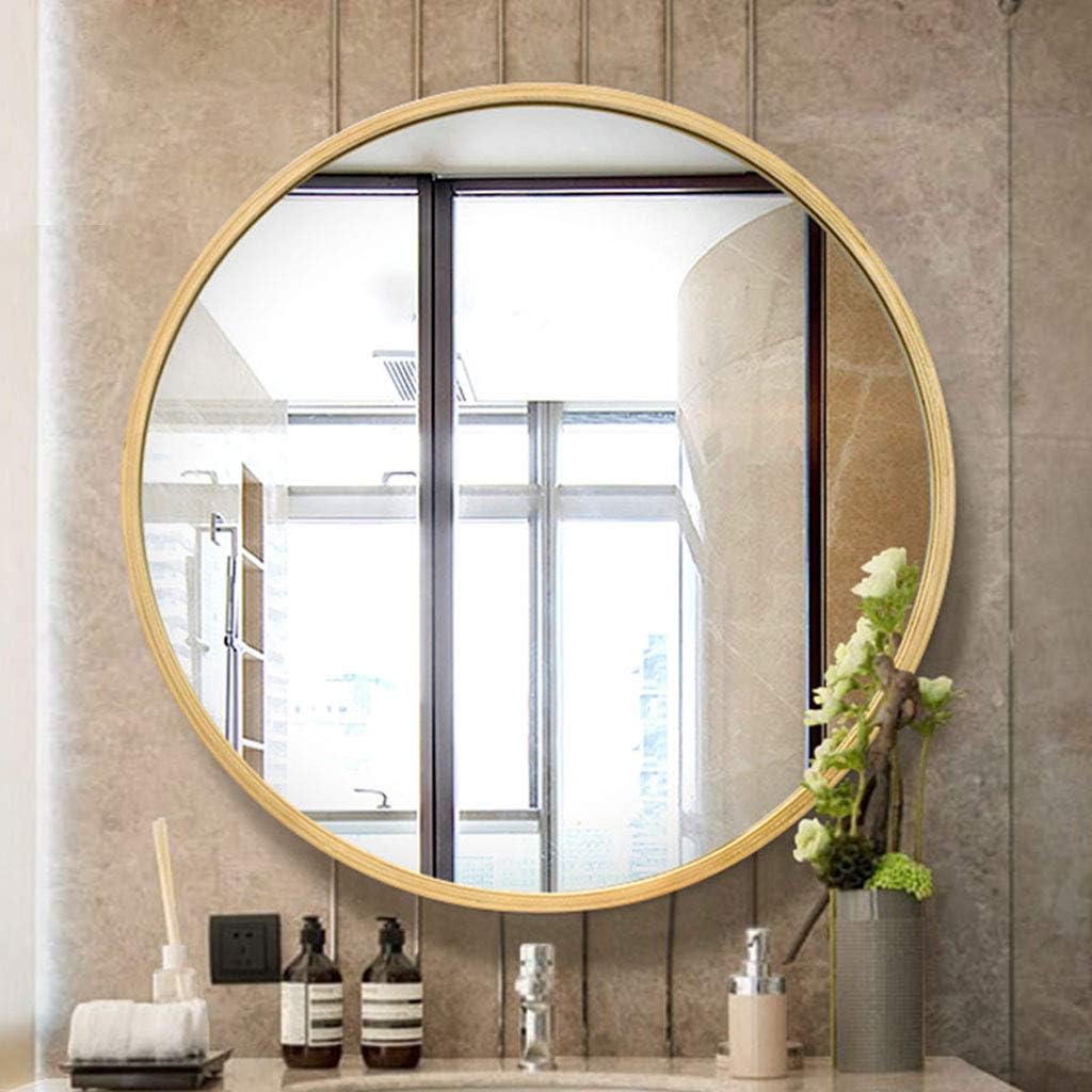 Espejo Redondo Pared Dorado Grande Espejo de Alta definición montado en