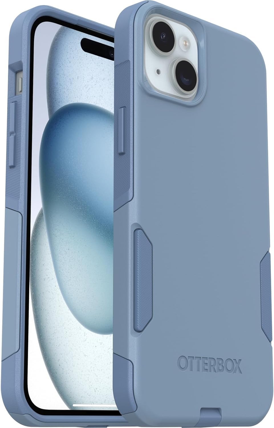 OtterBox iPhone 15 Plus & iPhone 14 Plus (Only) - Commuter Series Case - Crisp Denim (Blue) - Slim & Tough - Pocket-Friendly - with Port Protection - Non-Retail Packaging
