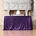 Poise3EHome 50x50 Square Sequin Tablecloth for Party Cake Dessert Table Exhibition Events, Purple