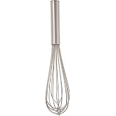 Winco 12" French Stainless Steel Whip | Balanced construction, French whip design, Great for Batters, Sauces, Eggs and Baking