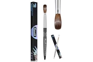 KEMEISI Acrylic Nail Brush Size #16, 100% Pure Kolinsky Nail Art Brushes for Acrylic Application, Sturdy Handle Oval Shaped Acrylic Powder Nail Design Tools for Professional Manicure DIY