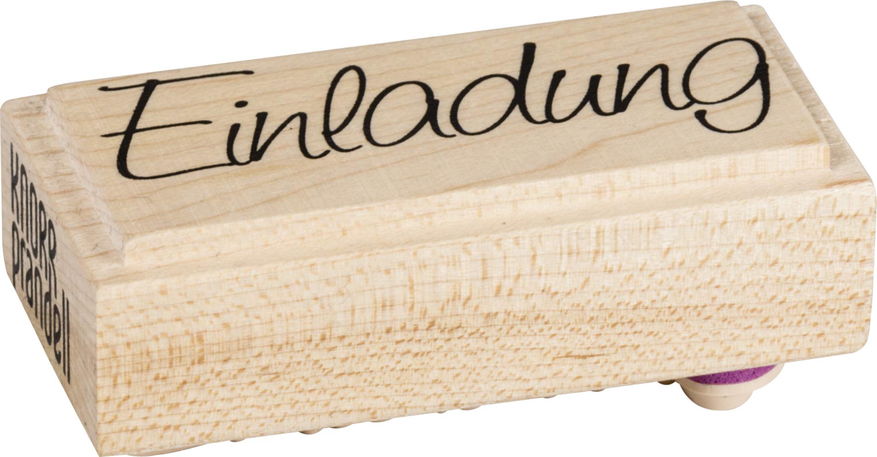 Knorr Prandell 211800300 Knorr Prona 211800300 Wooden Stamp (Einladung) Motif Size 6 x 2.5 cm — image 1