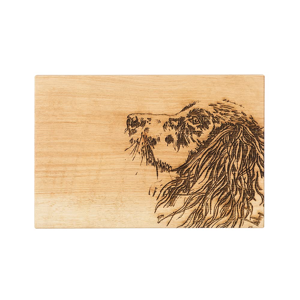 Selbrae House Oak Cutting Board. Spaniel Design. Practical, Durable, Sustainable Chopping Board. 30x20x2cm Crafted in Scotland from Scottish Oak