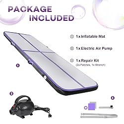 KIKILIVE Inflatable Gymnastics Tumbling Mat 20ft