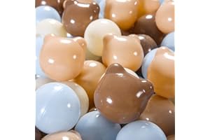 GOGOSO Bear Ball Pit Balls Shapes -100pcs BPA Free Balls Crush Proof Pool Balls Toy for Baby Fun Different Shaped …